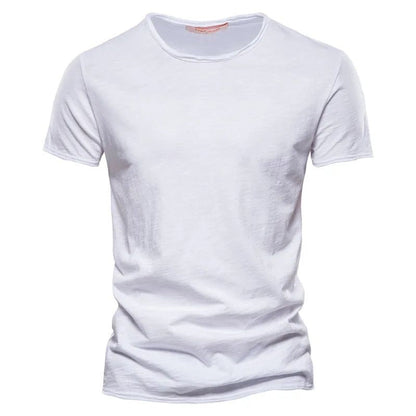 Men's Cotton T-Shirt Breathable Summer White