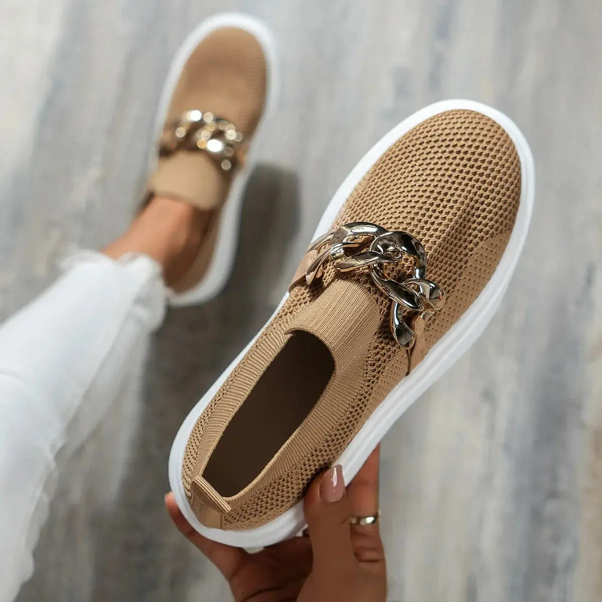 Breathable Slip-On Sneakers for Women – Stylish & Comfortable