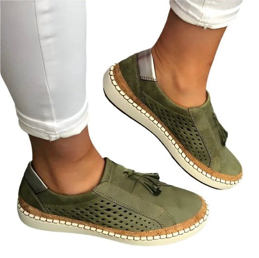 Women's Breathable Slip-On Sneakers Comfortable Fit - 
Fashinoza