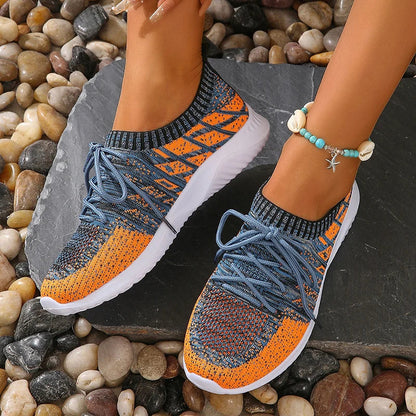 Women's Breathable Knit Sneakers Lightweight Comfortable - 
Fashinoza