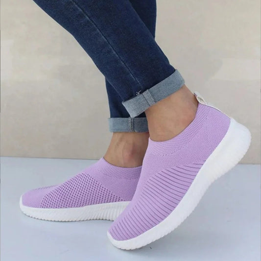 Women's Breathable Slip-On Sneakers Comfortable - 
Fashinoza
