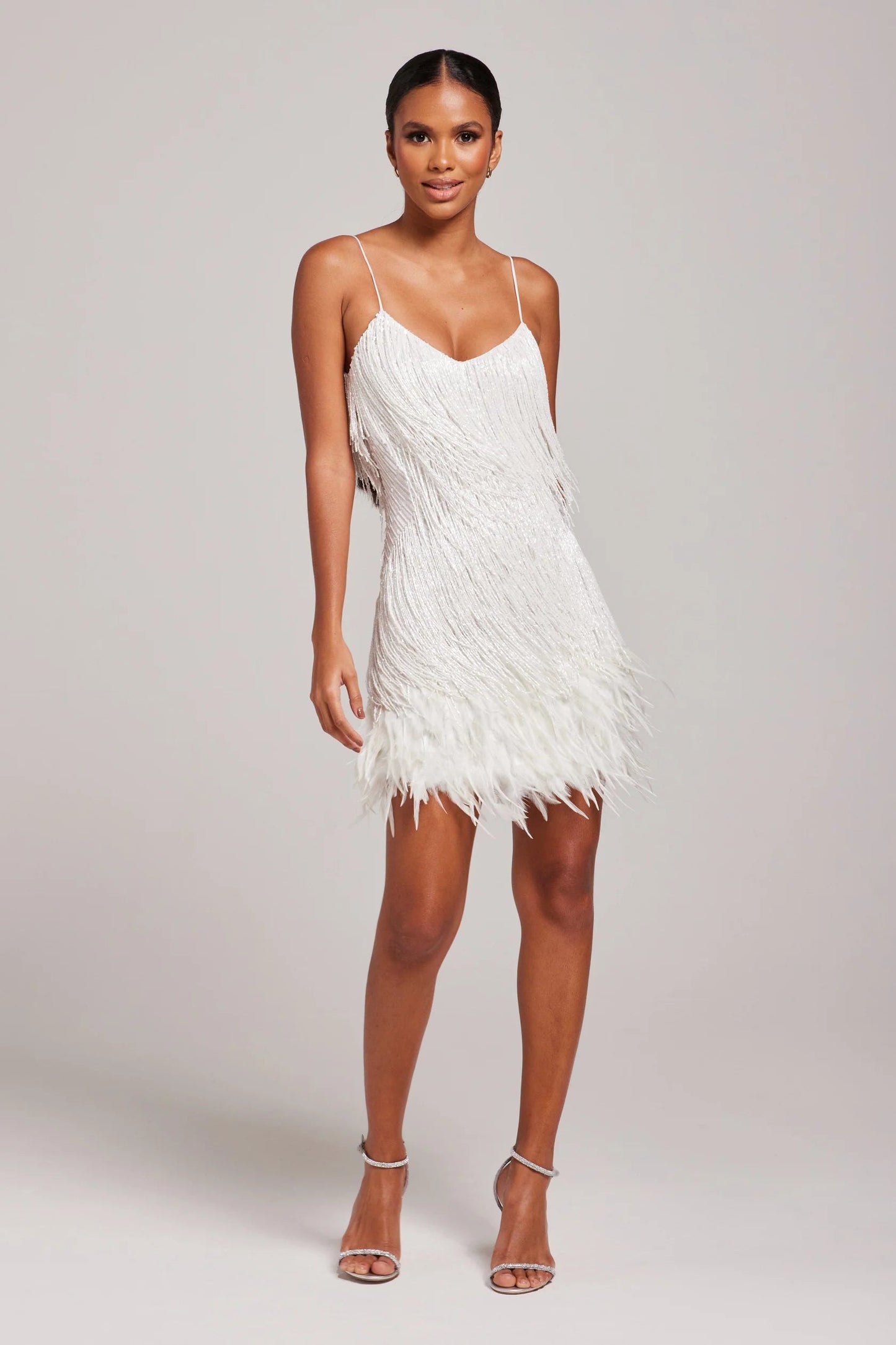 Fringe Sequin Cocktail Mini Dress