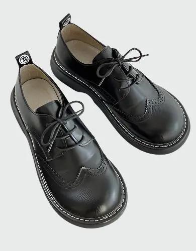 Brogue Style Oxford Shoes for Women – Wide-Fit Comfort & Elegant Design-Caliboot