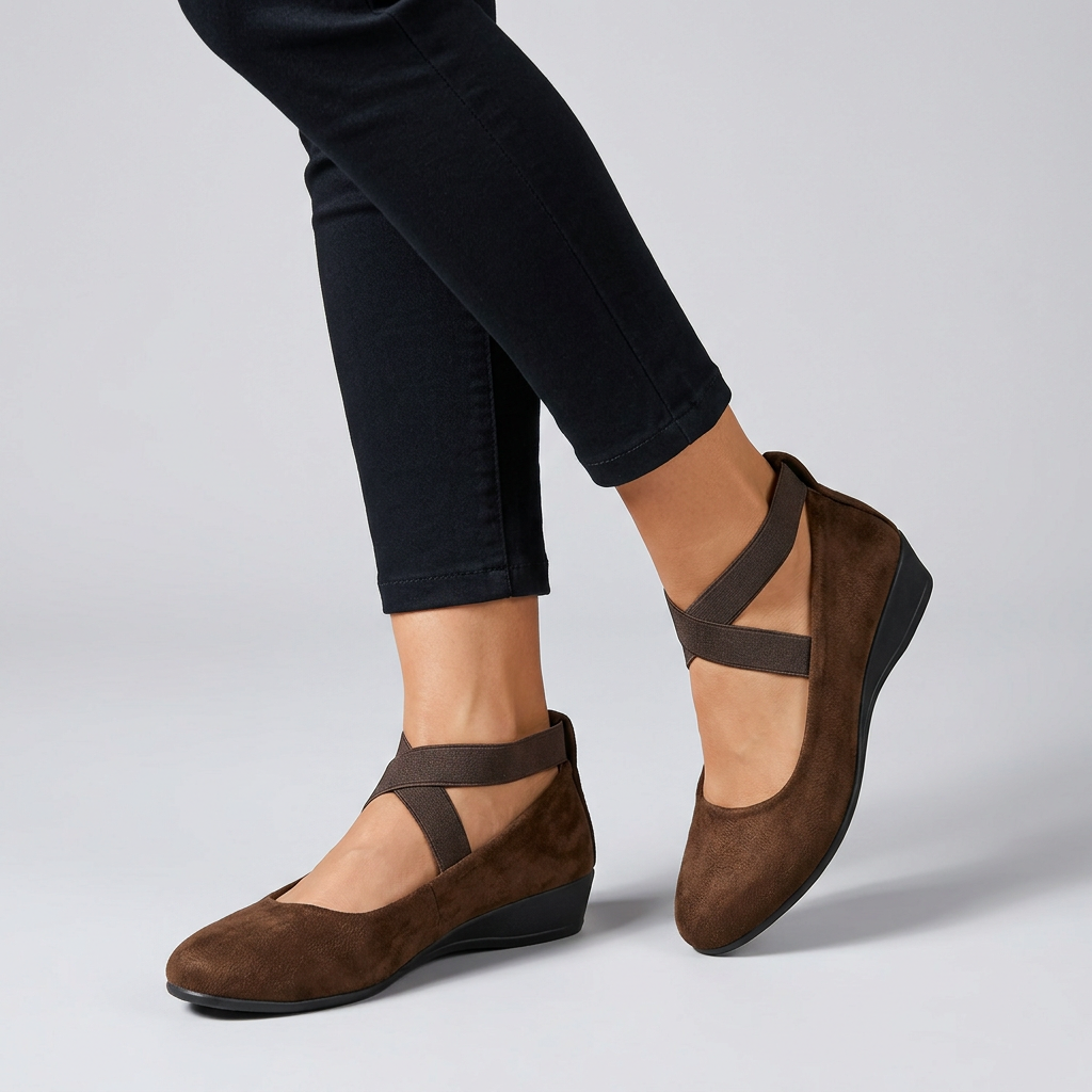 Women's Orthopedic Flats Cross-Strap Support