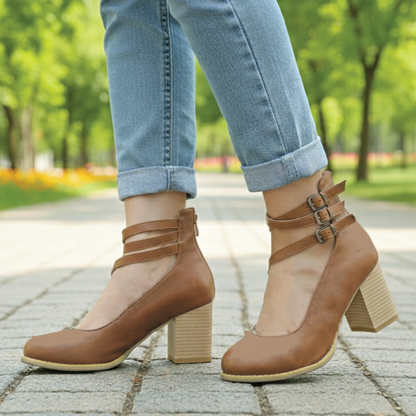 Gina - Women’s Block Heel Ankle Shoes