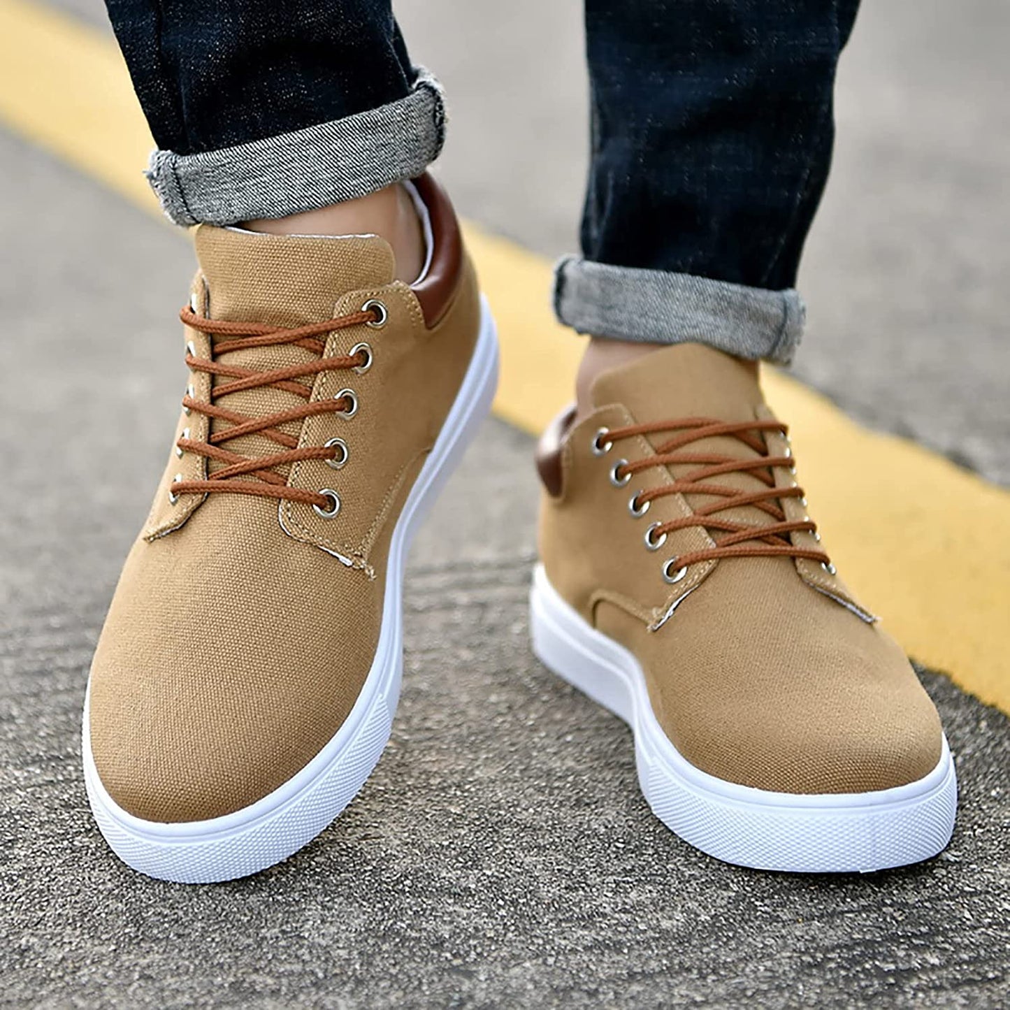 Men’s Two-Tone Lace-Up Sneakers