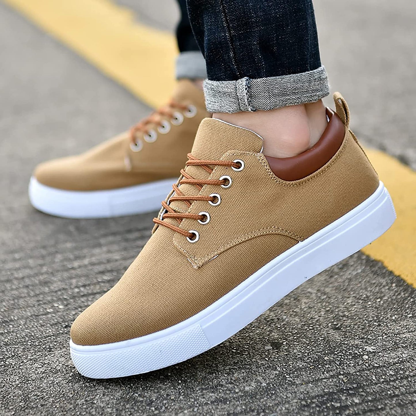 Men’s Two-Tone Lace-Up Sneakers