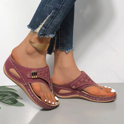 Orthopedic Walking Sandals for Women with Arch Support and Adjustable Straps