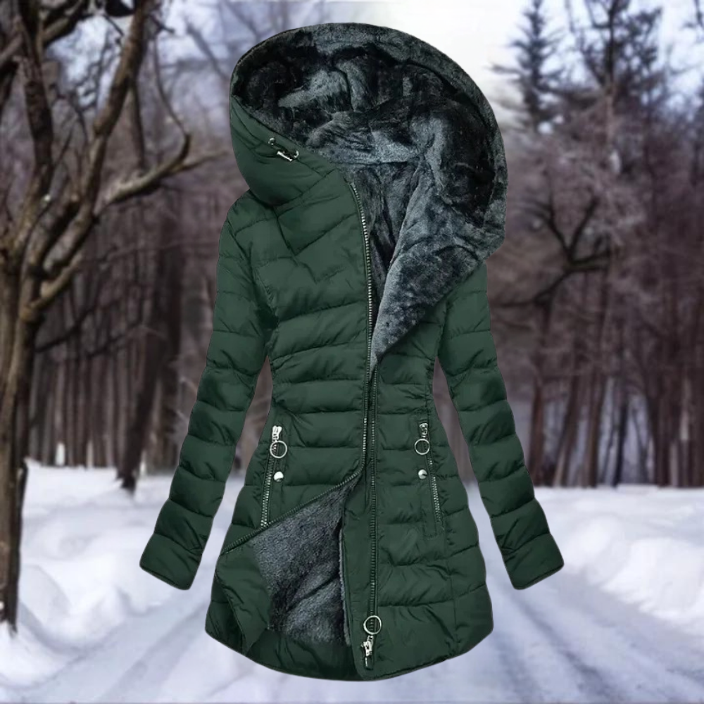 Women's Plush Coat Soft Elegant Black