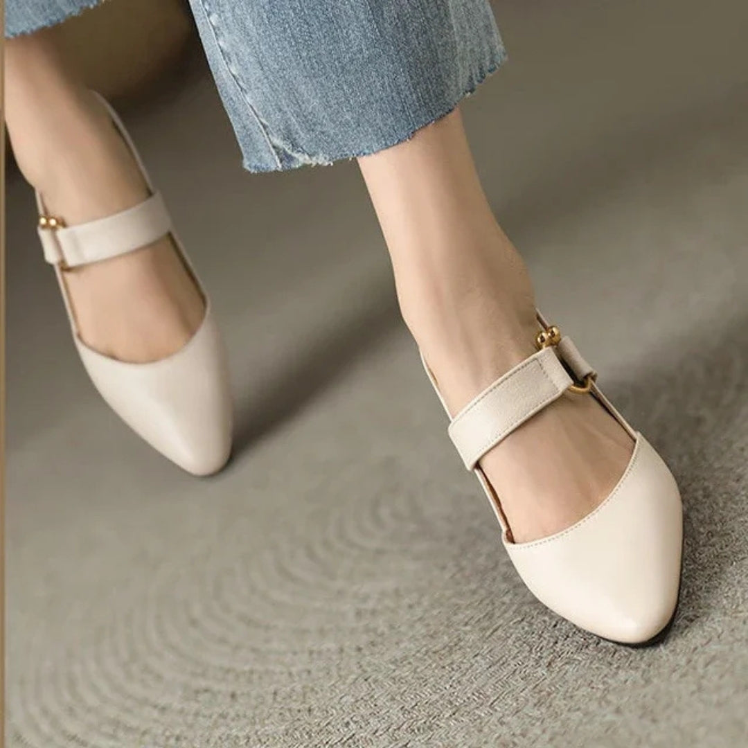 Women's Slingback Mary Jane Shoes Rounded Toe