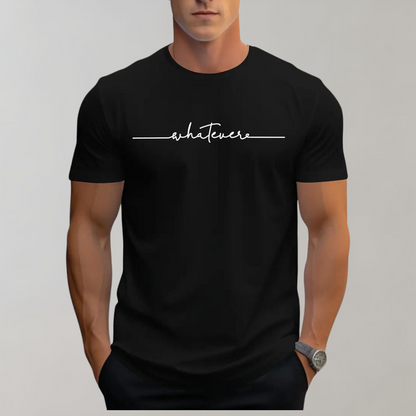 Men's Casual T-Shirt Crew Neck Minimalist Print - Fashinoza