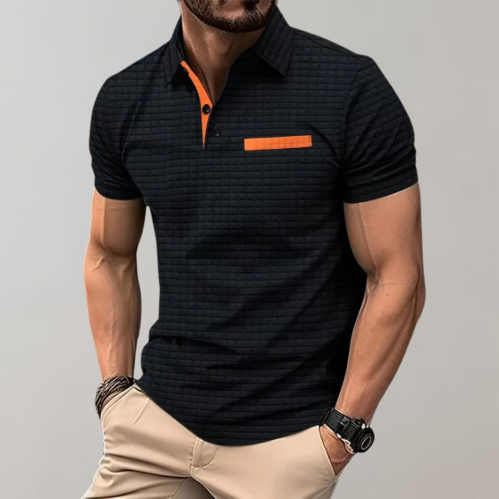 Men's Slim Fit Polo Shirt Comfortable Cotton - Fashinoza