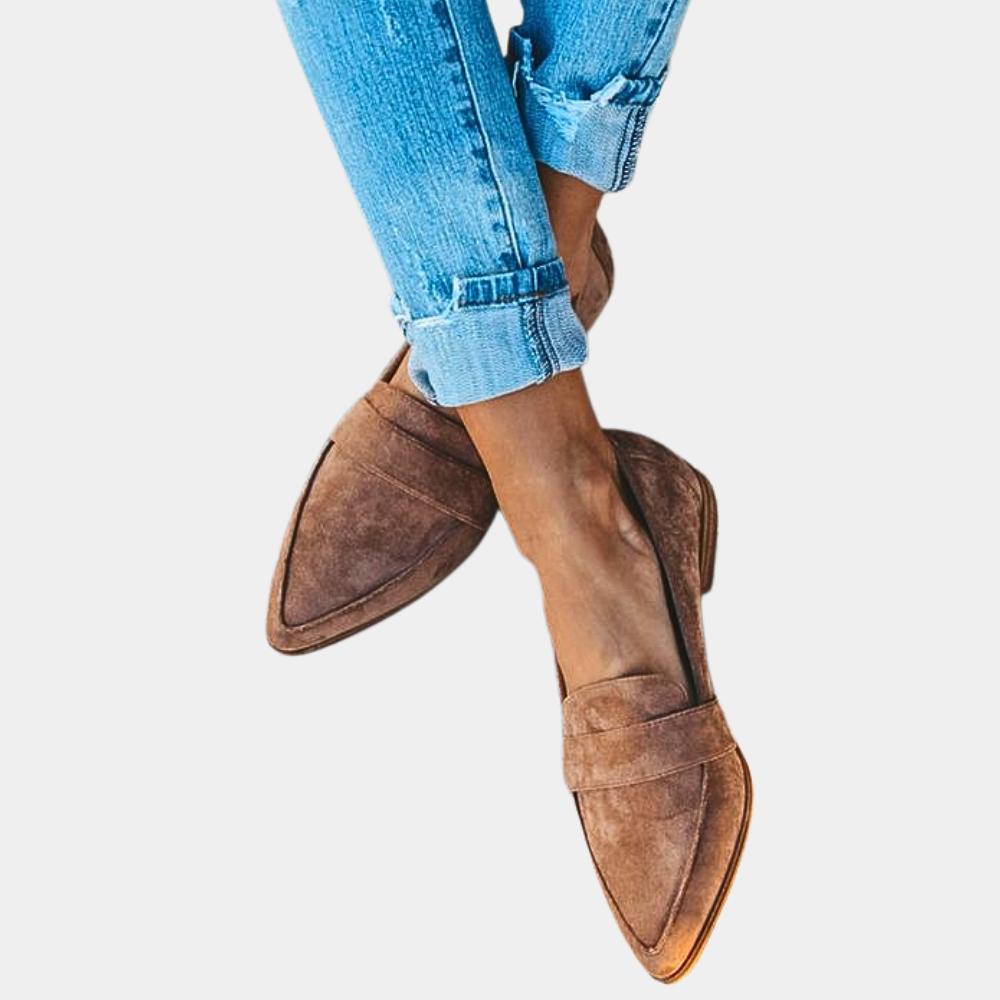 Women's Slip-On Loafers Suede Look