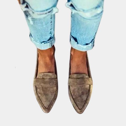 Women's Slip-On Loafers Suede Look