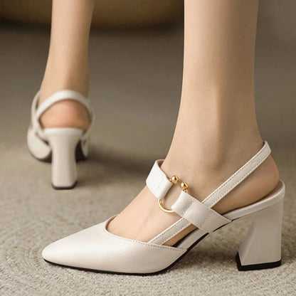 Women's Slingback Mary Jane Shoes Rounded Toe