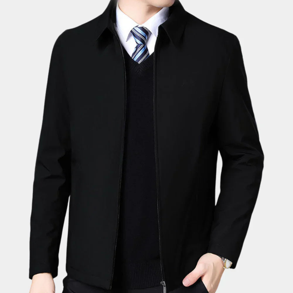 Men's Fall Zipper Jacket Classic Collar - Fashinoza