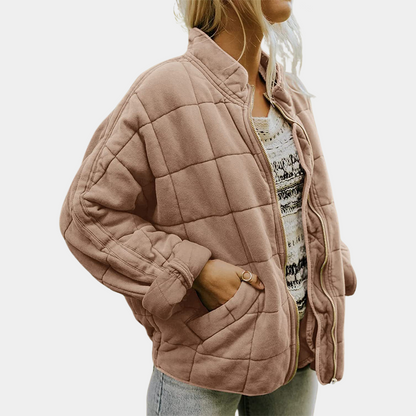 Hannah | Women's Quilted Zip Up Casual Jacket