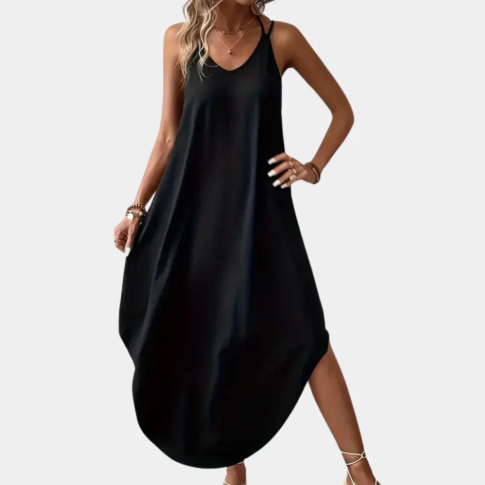 Women's V-Neck Camisole Dress - Fashinoza