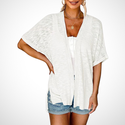 Women's Short Sleeve Cardigan Flowy