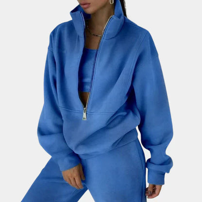 Women's Pullover Tracksuit Zipper Front