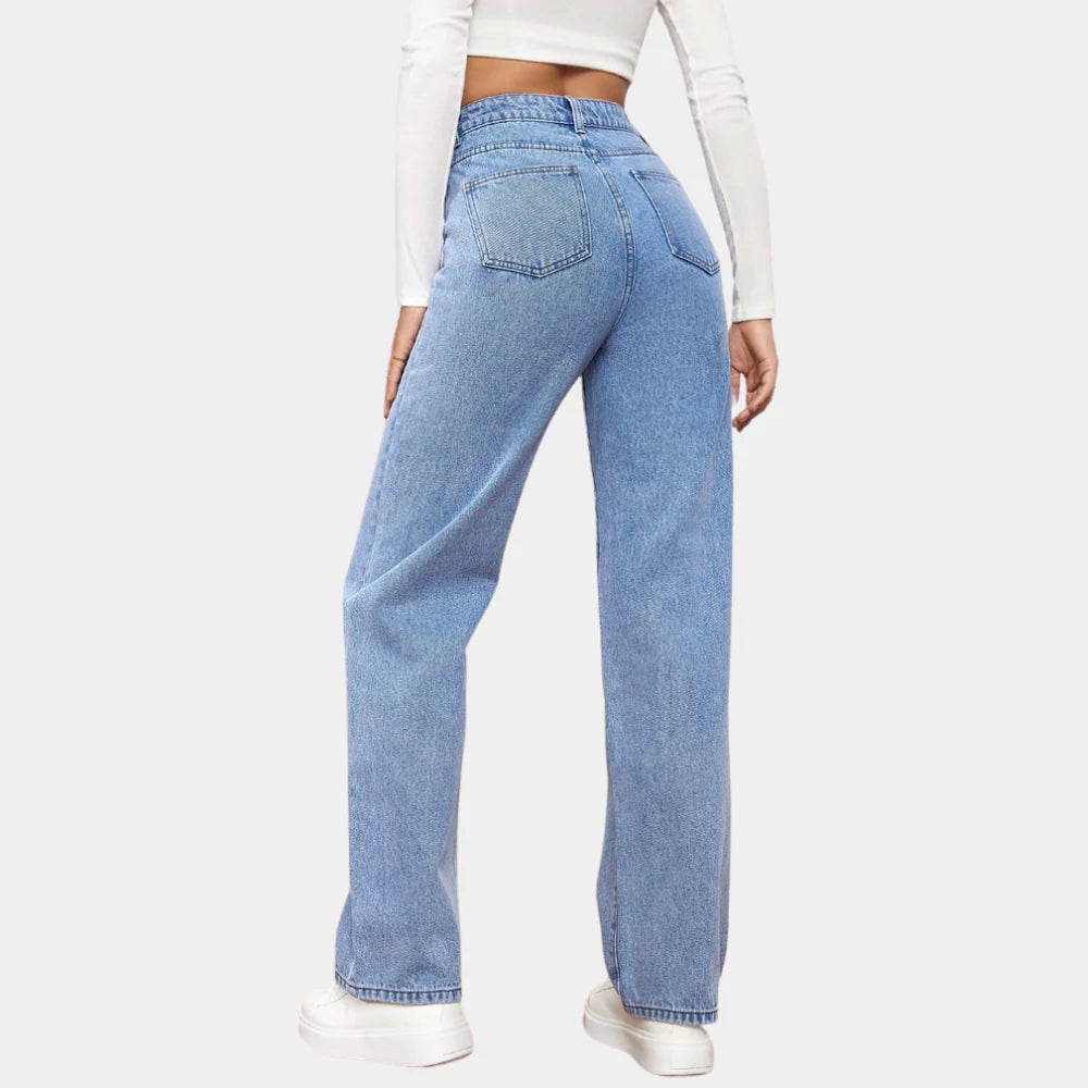 Women's Baggy Jeans Casual Cotton Blue