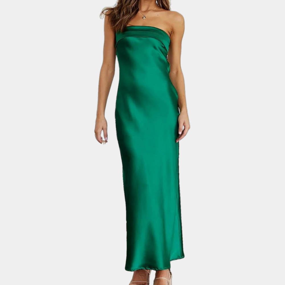 Elegant Strapless Long Evening Dress