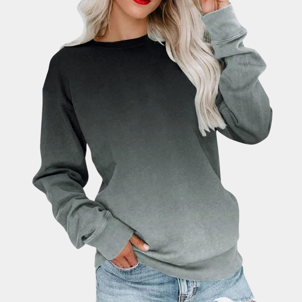 Women's Lightweight Breathable Sweatshirt Gradient Pattern - Fashinoza