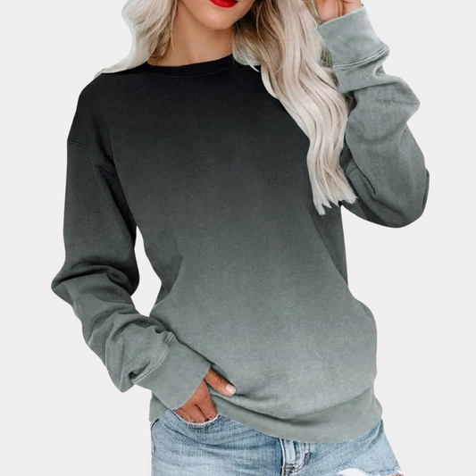Women's Lightweight Breathable Sweatshirt Gradient Pattern - Fashinoza