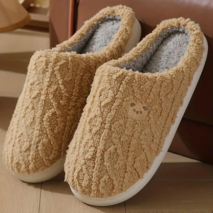 Women's Fluffy Bear Slippers Comfortable Winter