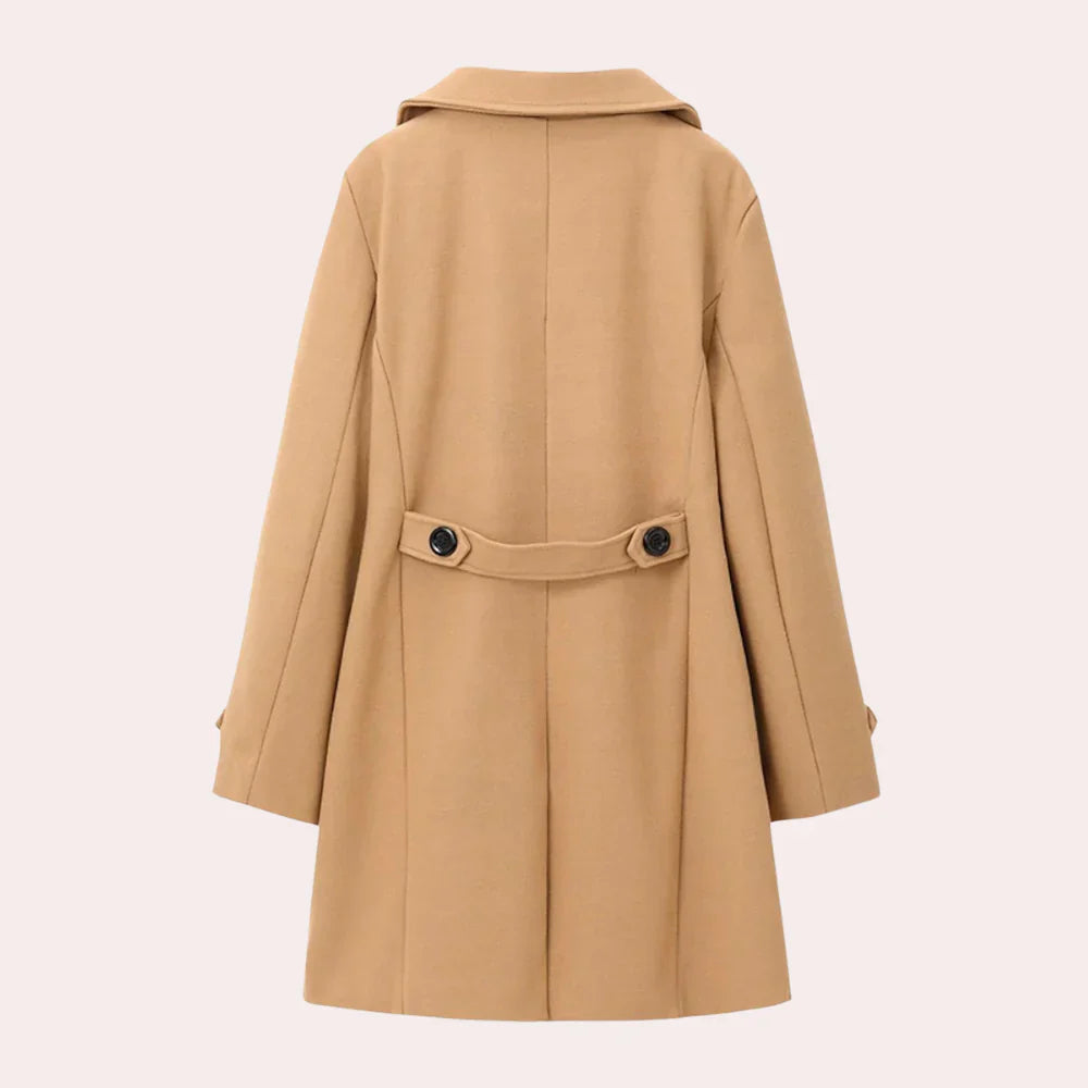 Men's Wool Coat Elegant Formal Black