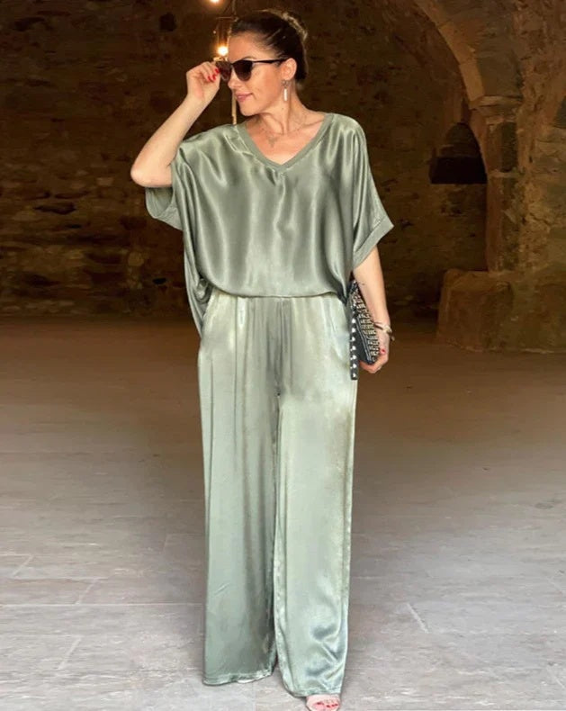 Women's Two Piece Pants Set - Fashinoza
