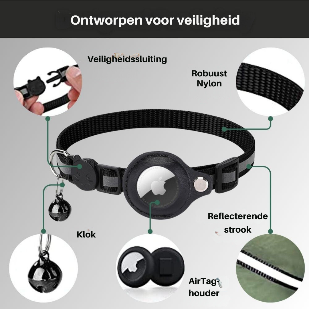 Cat Gps Tracking Collar Quick-Release Reflective Design