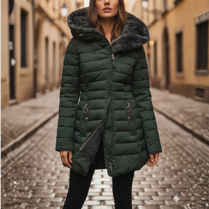 Women's Down Parka Coat Hooded Insulated