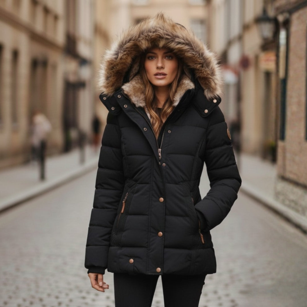 Women's Padded Hooded Jacket - Fashinoza