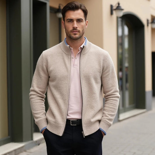 Men's Wool Cardigan Classic - 
Fashinoza