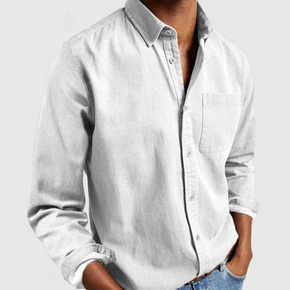 Cameron | Men Long Sleeve Button-Up Winter Shirt