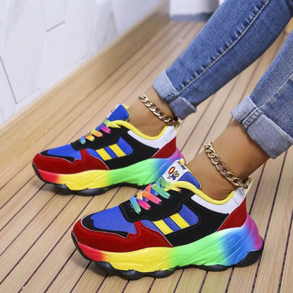 Women's Chunky Platform Sneakers - Fashinoza