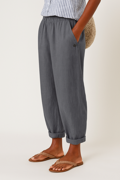 Women's High Waist Ankle Trousers