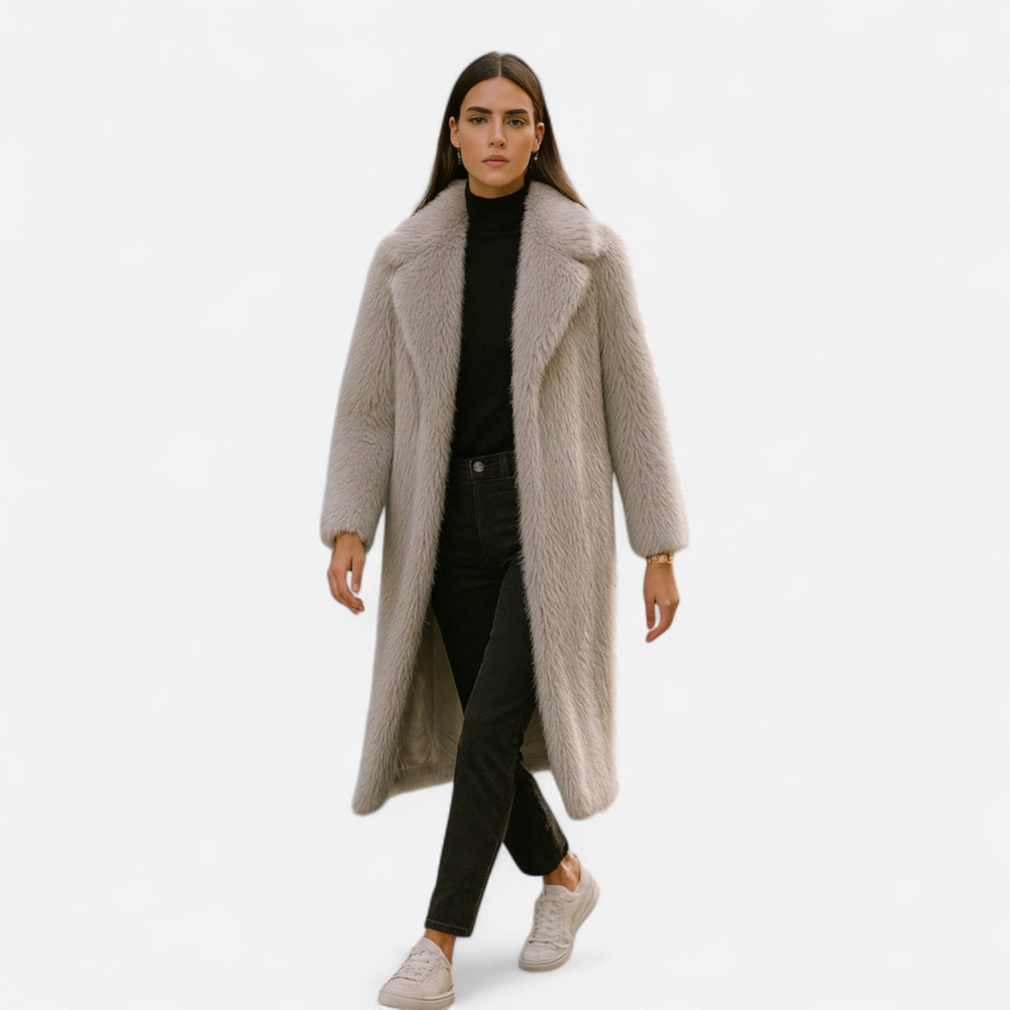 Caroline| Women's Cozy Long Fur Coat for Winter