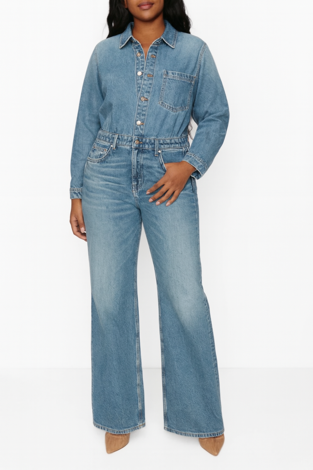 Women's Denim Jumpsuit - Fashinoza