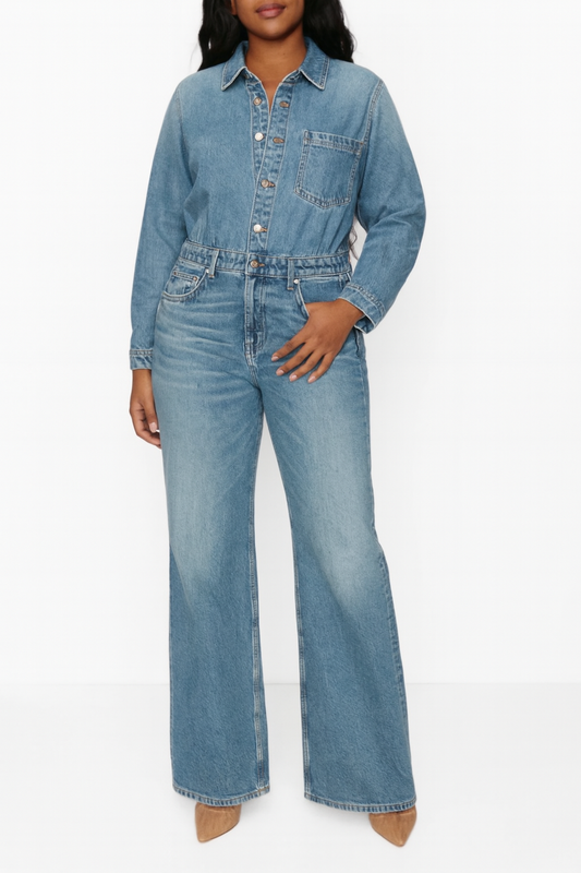 Women's Denim Jumpsuit - Fashinoza