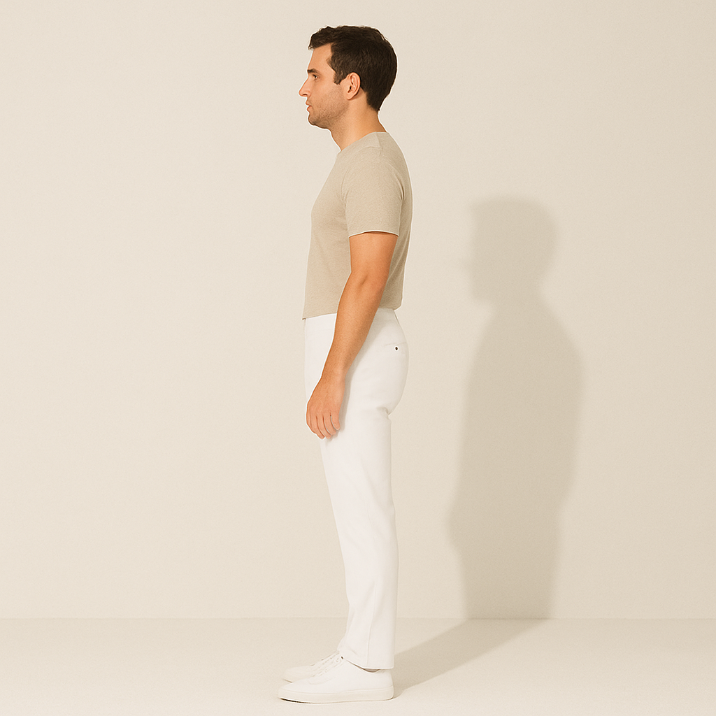 Men's Classic Chino Pants White Cotton