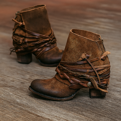 Harper | Women Winter Ankle Block Heel Boots