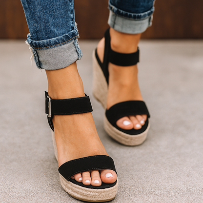 Women's Espadrille Wedge Sandals Open Toe - Fashinoza