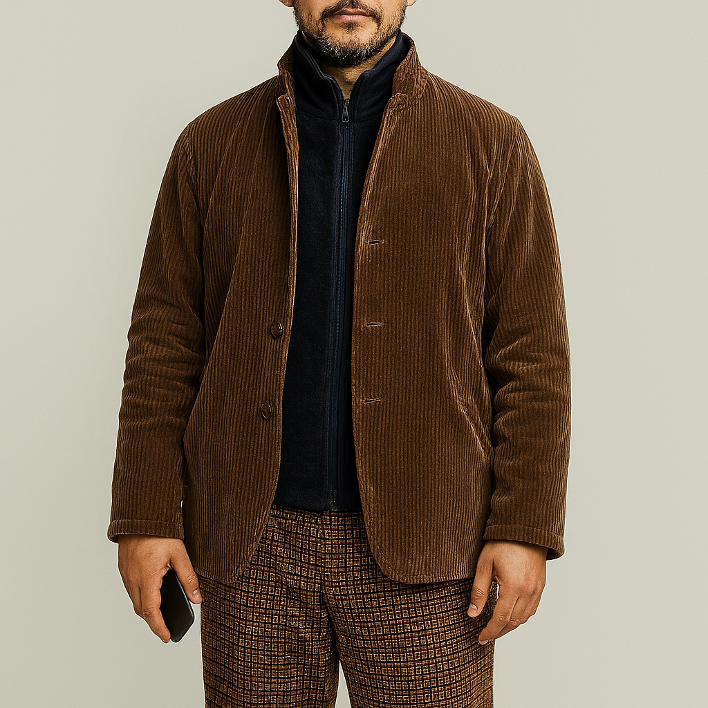 Men's Retro Solid Jacket