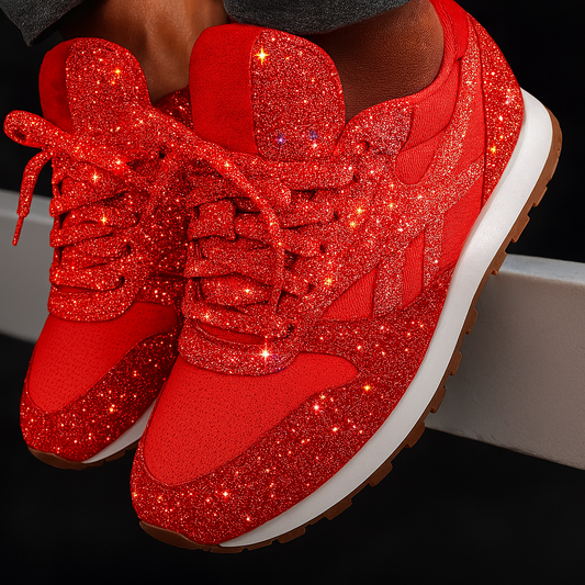 Women's Glitter Sneakers Chunky - Fashinoza