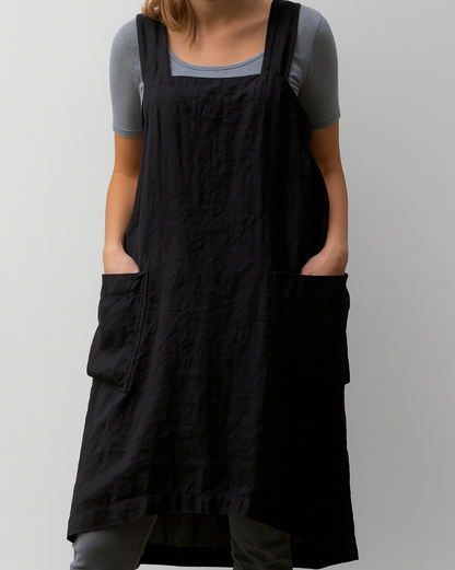 Women's Cotton Linen Dress With Pockets