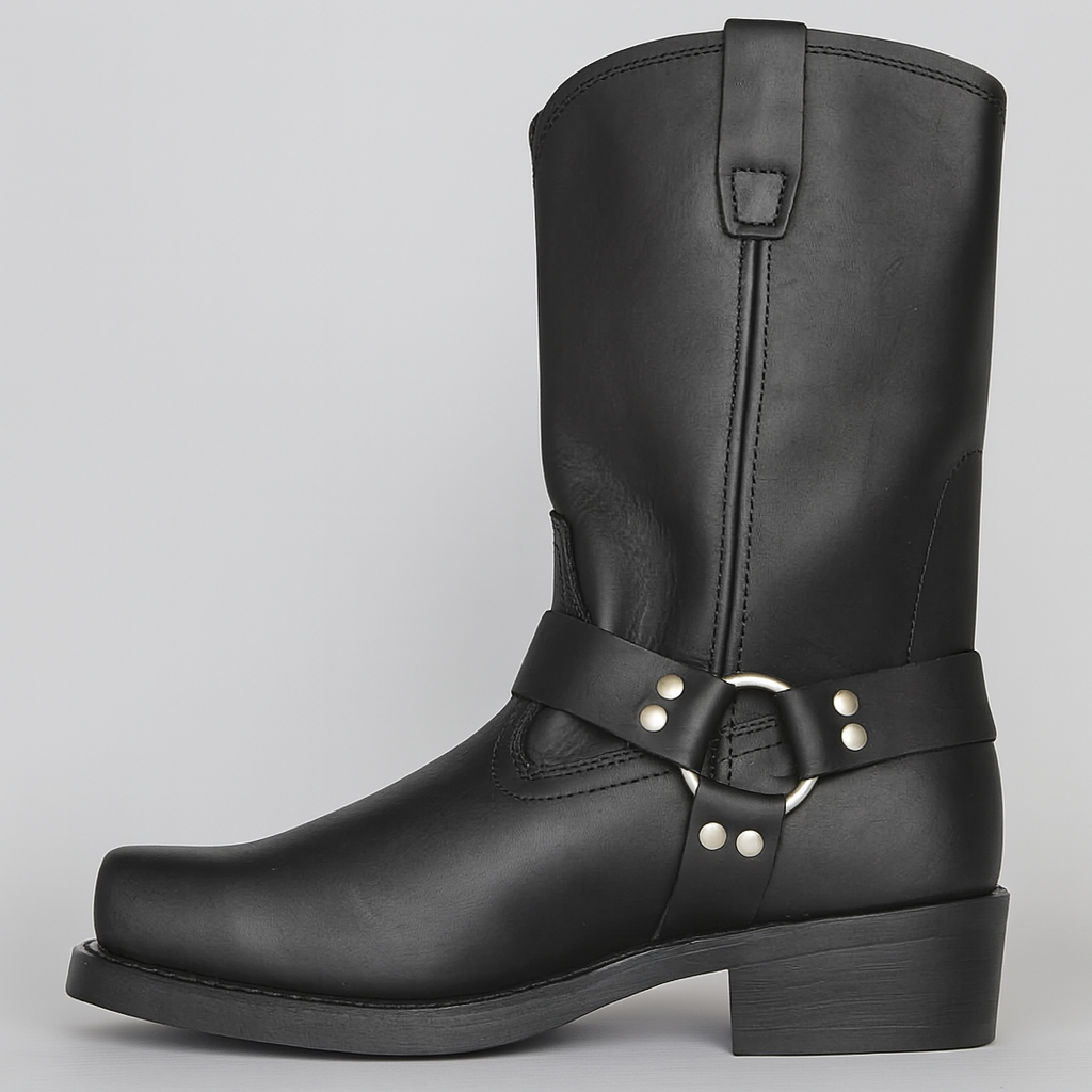 Women's Vintage Cowboy Boots Durable Leather - Fashinoza