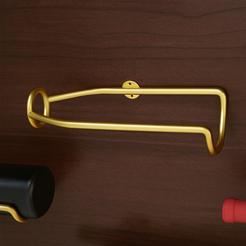Wall Mounted Wine Rack Iron 5 Piece Set - Fashinoza