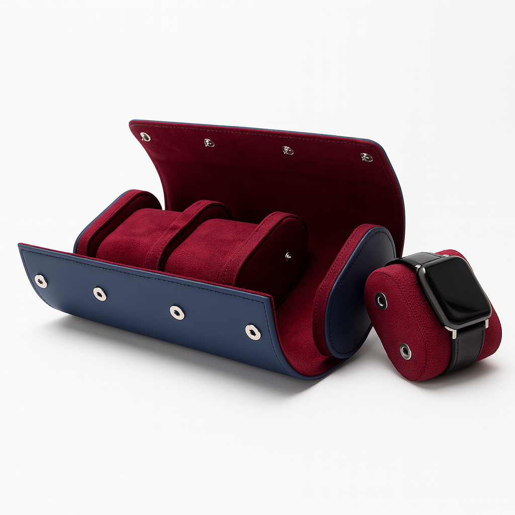 Watch Organizer Triple Slot Snap Closure - Fashinoza
